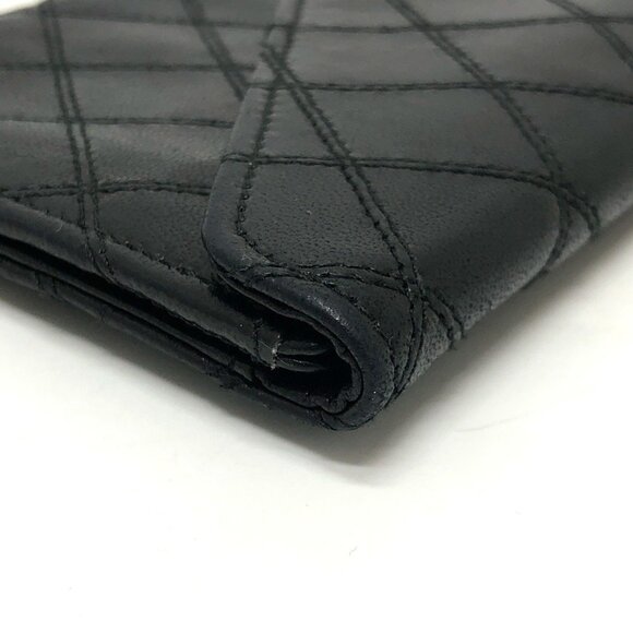 CHANEL Authentic Black Lambskin Leather Wallet - Picture 7 of 16